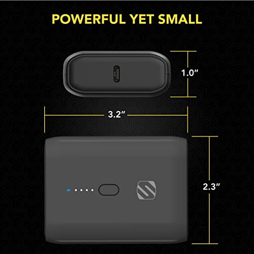 Scosche PB10PD-SP GoBat 10000mAh Kompakt Çift Portlu Cep Telefonu Pil Paketi, 20W USB-C Güç Dağıtımı Hızlı Şarj Cihazı ve 18W USB-A Taşınabilir Güç Bankası, Apple iPhone ve Android ile Uyumlu Harici Pil - 5