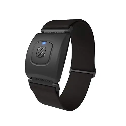 Scosche Rhythm R+2.0: Suv o'tkazmaydigan/chang o'tkazmaydigan bilaguzuk, ANT+ & BLE Bluetooth Smart, Wahoo, Peloton, LED monitor, DDP Yoga, Strava bilan o'ta aniq mashg'ulot yurak urish tezligini kuzatish - 1