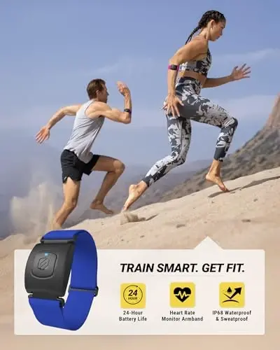 Scosche RhytModazone R+2.0: Suv o'tkazmaydigan/Chang o'tkazmaydigan bilaguzuk ANT+ & BLE Bluetooth Smart bilan Wahoo, Peloton, LED Monitor, DDP Yoga, Strava bilan giper aniq yurak urish tezligini kuzatish uchun - 2