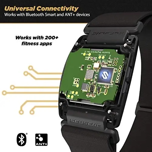 Scosche RhytModazone R+2.0: Waterproof/Dustproof Armband with ANT+ & BLE Bluetooth Smart for Hyper Accurate Workout Heart Rate Monitoring with Wahoo, Peloton, LED Monitor, DDP Yoga, Strava - 3