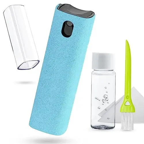 Screen Cleaner Touchscreen Mist Spray, walrfid Cleaning Kit for Electronic Phone TV, Laptop, Tablet, PC, Computer LCD Flat Screens, Eyeglasses, iPhone iPad MacBook Pro bilan mos keladi - LightBlue - WALRFID