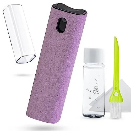 Screen Cleaner Touchscreen Mist Spray, walrfid Cleaning Kit for Electronic Smart Phone TV, Laptop, Computer LCD Flat Screens, Eyeglasses, Compatible with iPhone iPad MacBook Pro - Lightpurple - 1