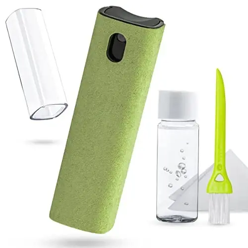 Screen Cleaner Touchscreen Mist Spray, walrfid Cleaning Kit for Electronic Smart Phone TV, Laptop, Tablet, PC, Computer LCD Flat Screens, Eyeglasses, Compatible with iPhone iPad MacBook Pro - Green 