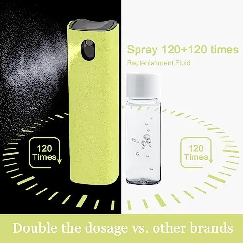 Screen Cleaner Touchscreen Mist Spray, walrfid Cleaning Kit for Electronic Smart Phone TV, Laptop, Tablet, PC, Computer LCD Flat Screens, Eyeglasses, iPhone iPad MacBook Pro bilan mos keladi - Sariq - 5
