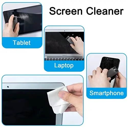 Screen Cleaner Touchscreen Mist Spray, walrfid Cleaning Kit for Electronic Smart Phone TV, Laptop, Tablet, PC, Computer Monitor LCD Flat Screens, Eyeglasses, Compatible with iPhone iPad MacBook Pro - 3