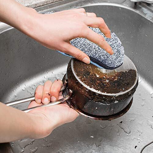 Scrub-it kompaniyasidan ko'p maqsadli oshxona gubkalari - tozalash uchun tirnalmaydigan mikrofiber gubkalar, shuningdek, yuqori quvvatli skrab - idishlar, qozonlar va tovlar uchun qayta ishlatiladigan gubka (6 dona, kichik) - 10