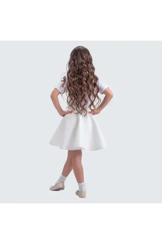 Scuba 23 April Girls' A-Line Skirt Mnk0565 White - 3