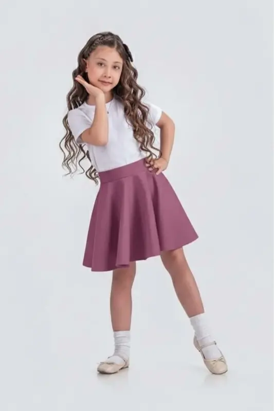 Scuba 23 Nisan 29 Ekim Törenlik Etek MNK0565 GÜL KURUSU - GÜL KURUSU - MNK BABY&KIDS