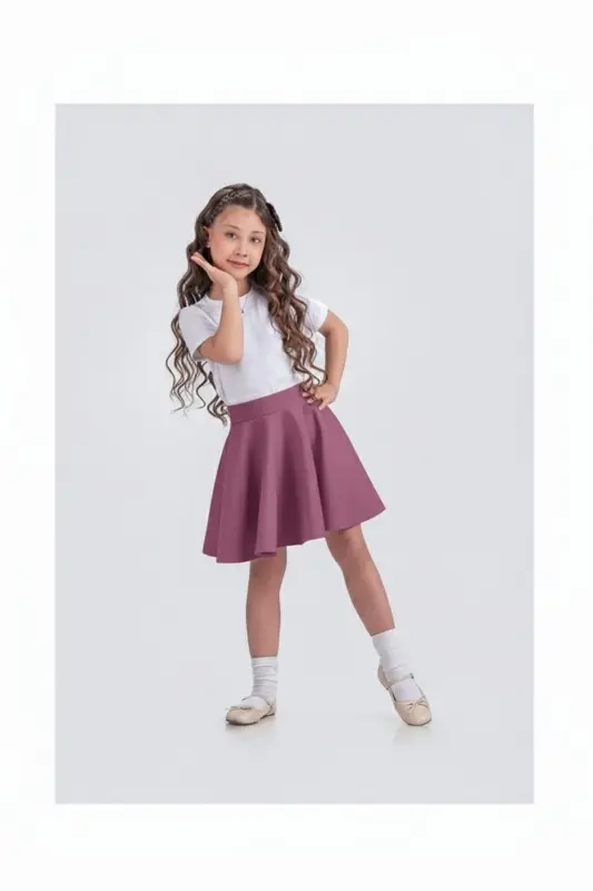 Scuba 23 Nisan 29 Ekim Törenlik Etek MNK0565 GÜL KURUSU-GÜL KURUSU - 2