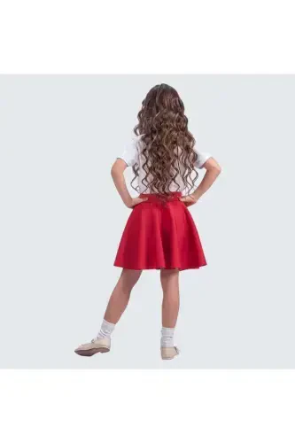 Scuba 23 Nisan Kız Çocuk Kloş Etek Mnk0565 Kırmızı-KIRMIZI - MNK BABY&KIDS (1)