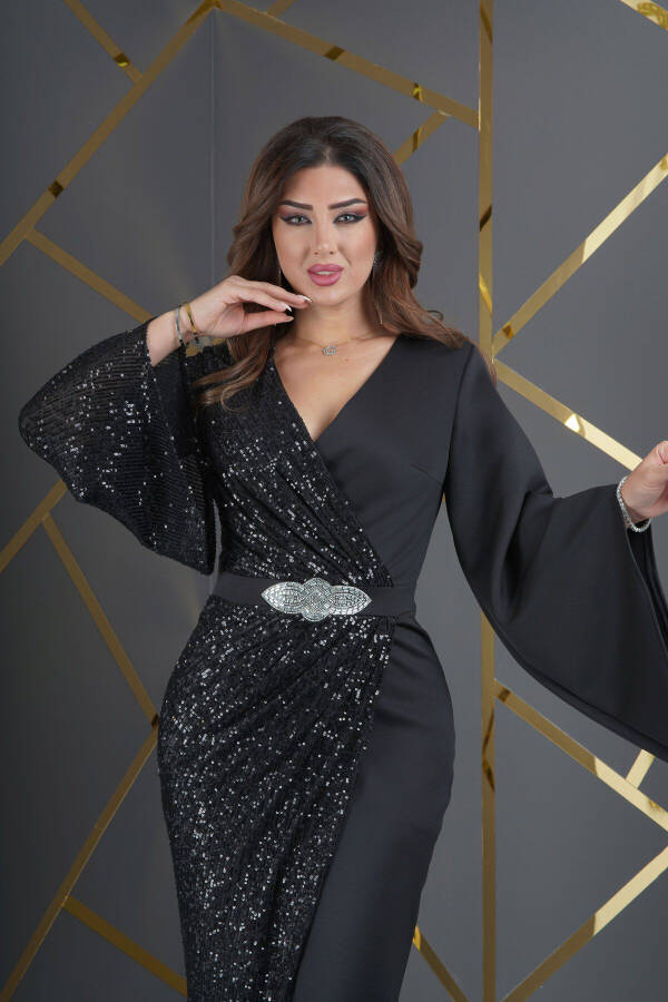 ScubaModazonePayet Garnili Beli Ithal Yapışma Taşl - 5