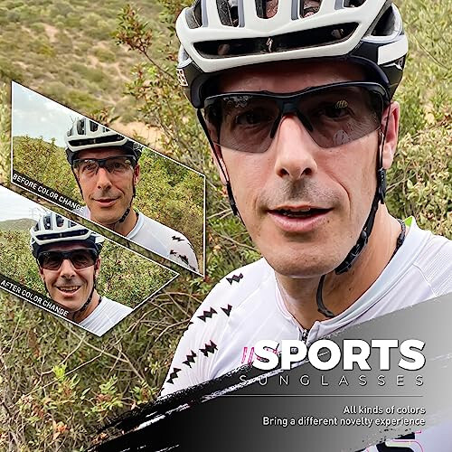 SCVCN Photochromic Sport Sunglasses Cycling Clear Glasses Men Women UV400 Protection MTB BMX Fishing Running S86 - SCVCN (1)