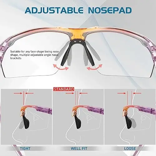 SCVCN Photochromic Sport Sunglasses Cycling Clear Glasses Men Women UV400 Protection MTB BMX Fishing Running S86 - 4