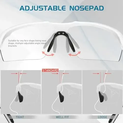 SCVCN Photochromic Sport Sunglasses Cycling Clear Glasses Men Women UV400 Protection MTB BMX Fishing Running S86 - 3