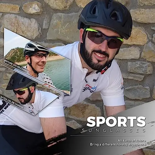 SCVCN Foto-xromatik Erkaklar va Ayollar uchun Quyosh Ko'zoynaklari UV 400 Himoyasi Sport Baliq Ovlash - 2