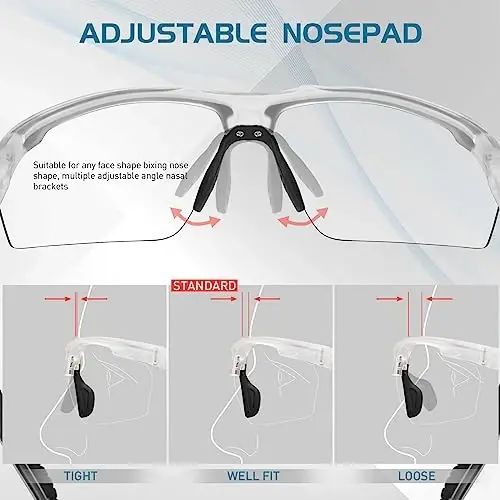 SCVCN Photochromic Sport Sunglasses Cycling Clear Glasses Men Women UV400 Protection MTB BMX Fishing Running S86 - 5
