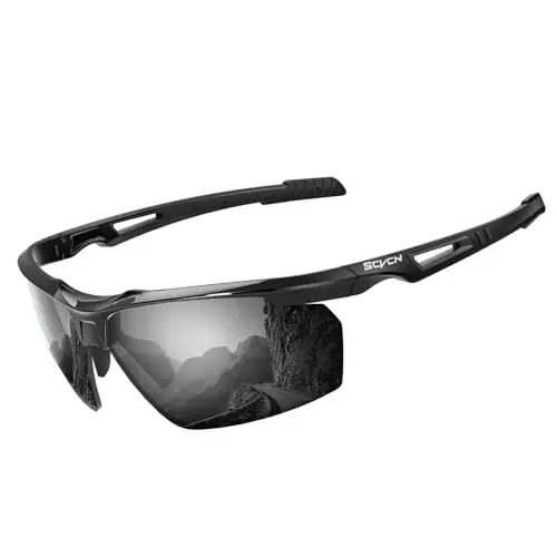 SCVCN Photochromic Sport Sunglasses Cycling Clear Glasses Men Women UV400 Protection MTB BMX Fishing Running S86 - 1