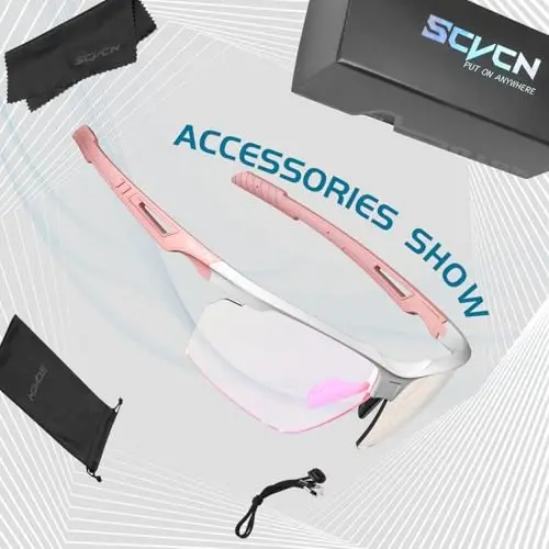 SCVCN Photochromic Sport Sunglasses Cycling Clear Glasses Men Women UV400 Protection MTB BMX Fishing Running S86 - 3