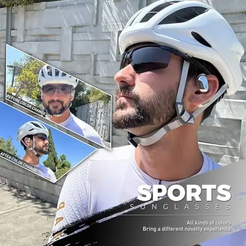 SCVCN Photochromic Sport Sunglasses Cycling Clear Glasses Men Women UV400 Protection MTB BMX Fishing Running S86 - SCVCN (1)