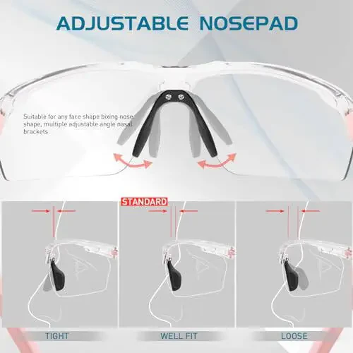 SCVCN Fotoxromatik Quyosh Ko'zoynaklari Erkaklar va Ayollar uchun UV 400 Himoyasi Sport Baliq ovlash - 3