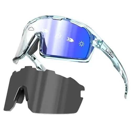 SCVCN Photochromic Cycling Glasses Polarized Men Women Mountain Bike Sunglasses MTB Road Bicycle Riding Clear Sports Glasses - 1