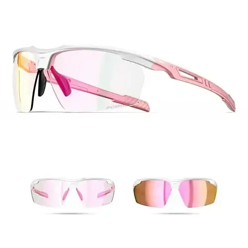 SCVCN Photochromic Sport Sunglasses Cycling Clear Glasses Men Women UV400 Protection MTB BMX Fishing Running S86 - SCVCN