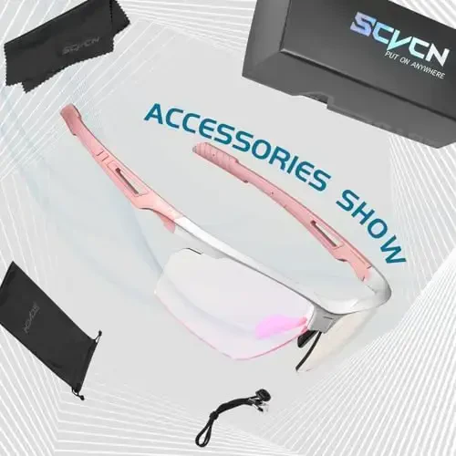 SCVCN Photochromic Sport Sunglasses Cycling Clear Glasses Men Women UV400 Protection MTB BMX Fishing Running S86 - 4