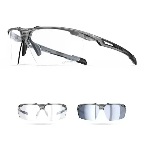 SCVCN Photochromic Sport Sunglasses Cycling Clear Glasses Men Women UV400 Protection MTB BMX Fishing Running S86 