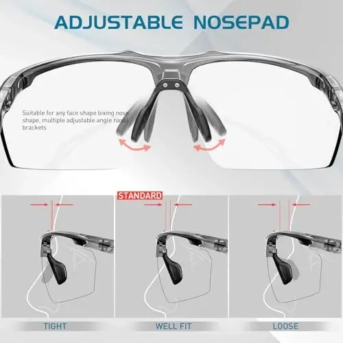 SCVCN Photochromic Sport Sunglasses Cycling Clear Glasses Men Women UV400 Protection MTB BMX Fishing Running S86 - 4
