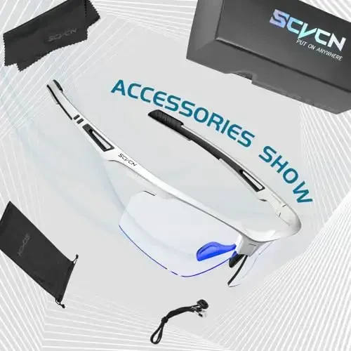 SCVCN Photochromic Sport Sunglasses Cycling Clear Glasses Men Women UV400 Protection MTB BMX Fishing Running S86 - 4