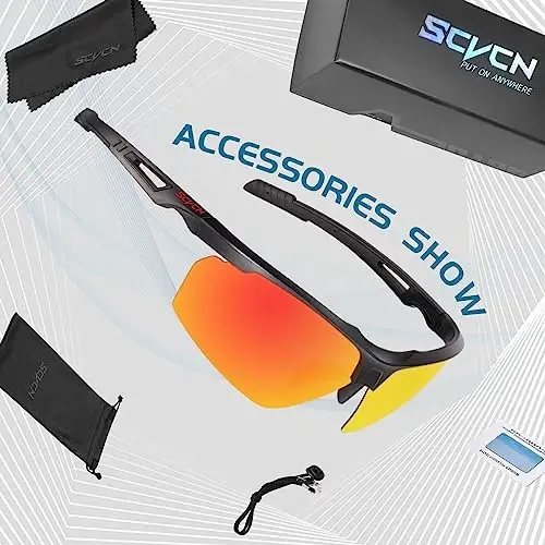 SCVCN Photochromic Sport Sunglasses Cycling Clear Glasses Men Women UV400 Protection MTB BMX Fishing Running S86 - 5
