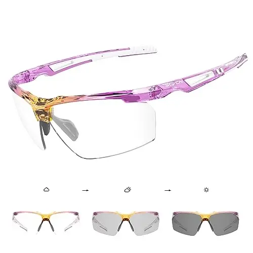 SCVCN Photochromic Sunglasses for Men Women UV 400 Protection Sports Fishing 