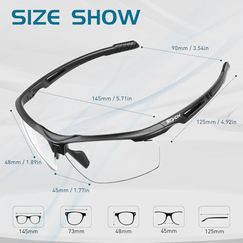 SCVCN Photochromic Sunglasses for Men Women UV 400 Protection Sports Fishing - 6