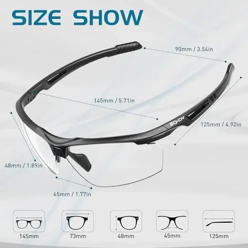 SCVCN Photochromic Sunglasses for Men Women UV 400 Protection Sports Fishing - 5
