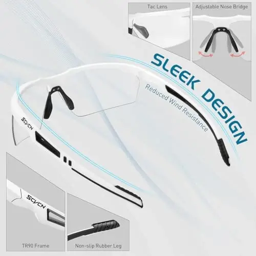 SCVCN Photochromic Sunglasses for Men Women UV 400 Protection Sports Fishing - 4