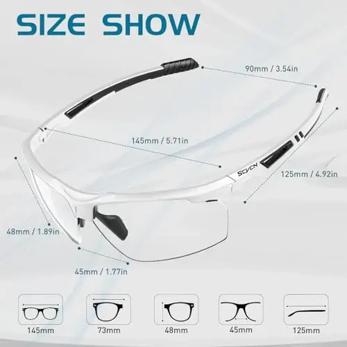 SCVCN Photochromic Sunglasses for Men Women UV 400 Protection Sports Fishing - 5