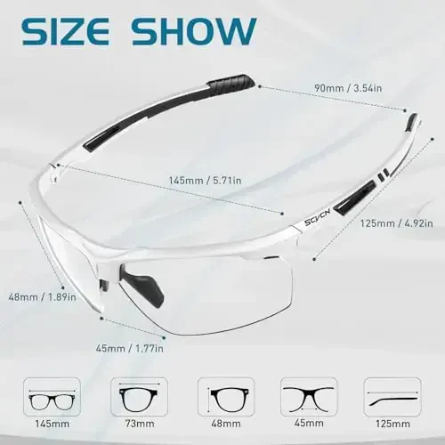 SCVCN Photochromic Sunglasses for Men Women UV 400 Protection Sports Fishing - 5