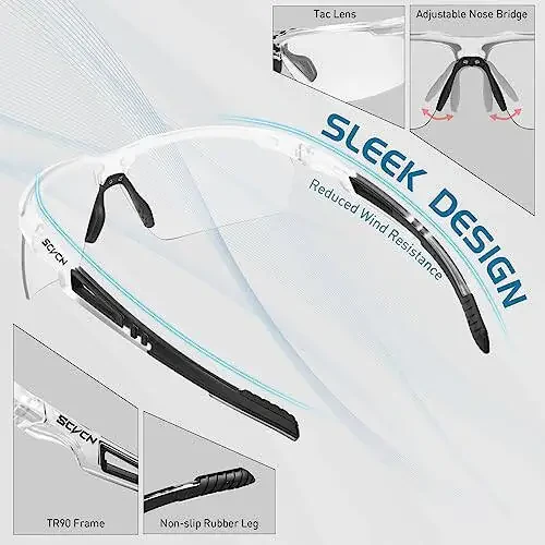 SCVCN Photochromic Sunglasses for Men Women UV 400 Protection Sports Fishing - 5