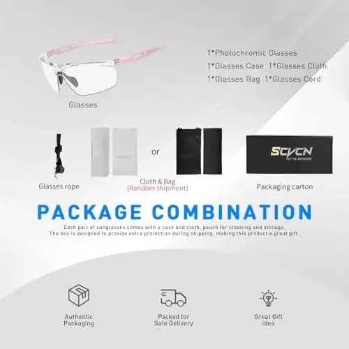 SCVCN Photochromic Sunglasses for Men Women UV 400 Protection Sports Fishing - 2