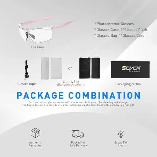 SCVCN Photochromic Sunglasses for Men Women UV 400 Protection Sports Fishing - 2