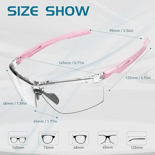 SCVCN Photochromic Sunglasses for Men Women UV 400 Protection Sports Fishing - 5