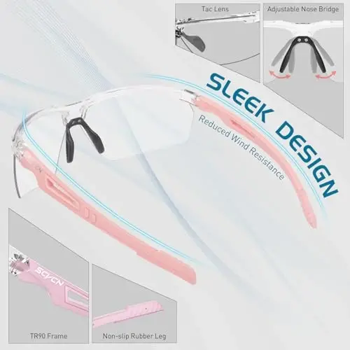 SCVCN Photochromic Sunglasses for Men Women UV 400 Protection Sports Fishing - 4