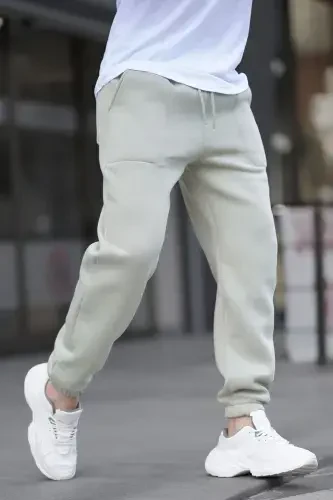 Sea Green Men's Basic Sweatpants with Pocket Detail 6522-Sea Green - 3