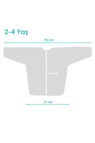 Sea Pattern, 2-4 years, Waterproof, Pocketed, Machine Washable, Long Sleeve Baby Bib - 4