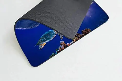 Sea Turtle Mousepad Non-Slip Rubber Base Mouse Pads for Computers Laptop Office Desk Accessories Mouse pad (Sea Turtle, 1pc) - 3