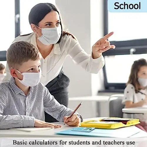 Seaciyan Basic Calculator, Desktop Cute Pocket Size Mini Calculators for School, Office, Home (Light Blue) - 5
