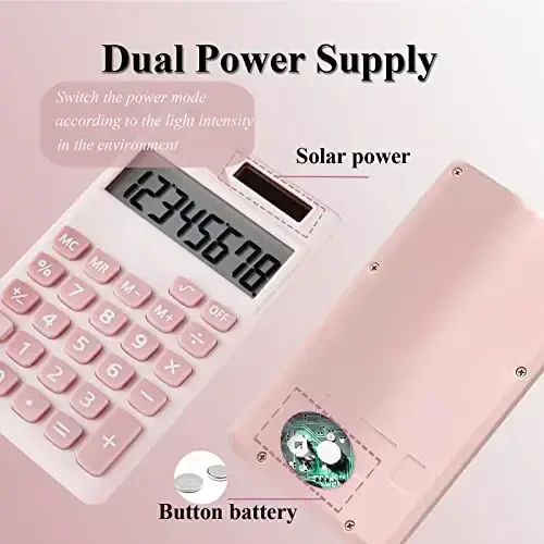 Seaciyan Basic Calculator, Desktop Cute Pocket Size Mini Calculators for School, Office, Home (Pink) - SEACIYAN (1)