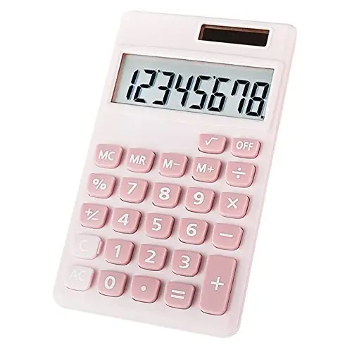 Seaciyan Basic Calculator, Desktop Cute Pocket Size Mini Calculators for School, Office, Home (Pink) - SEACIYAN