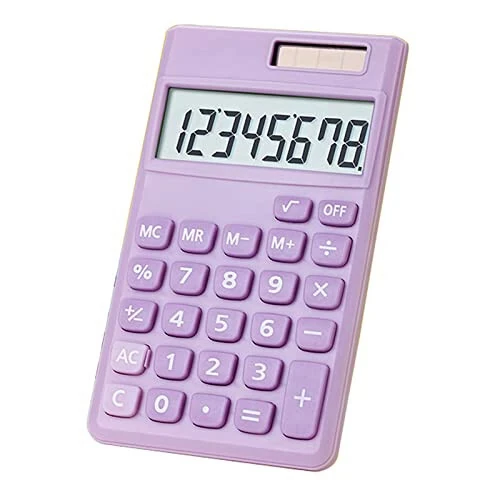 Seaciyan Basic Calculator, Desktop Cute Pocket Size Mini Calculators for School, Office, Home (Purple) - Seaciyan
