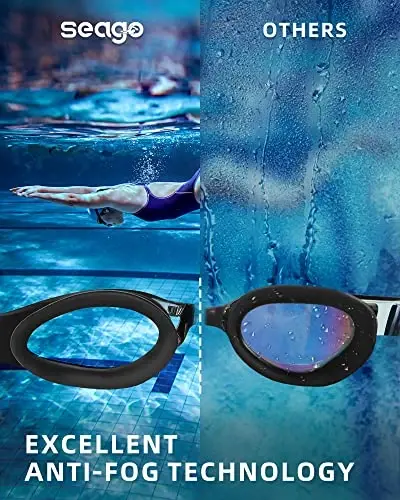 Seago 2 pack Swim Goggles for Men Women Anti Fog No Leaking Adult Water Pool Goggles - 1